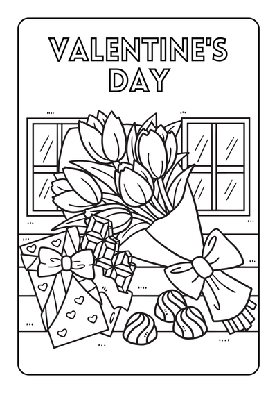 Valentine's Color Book